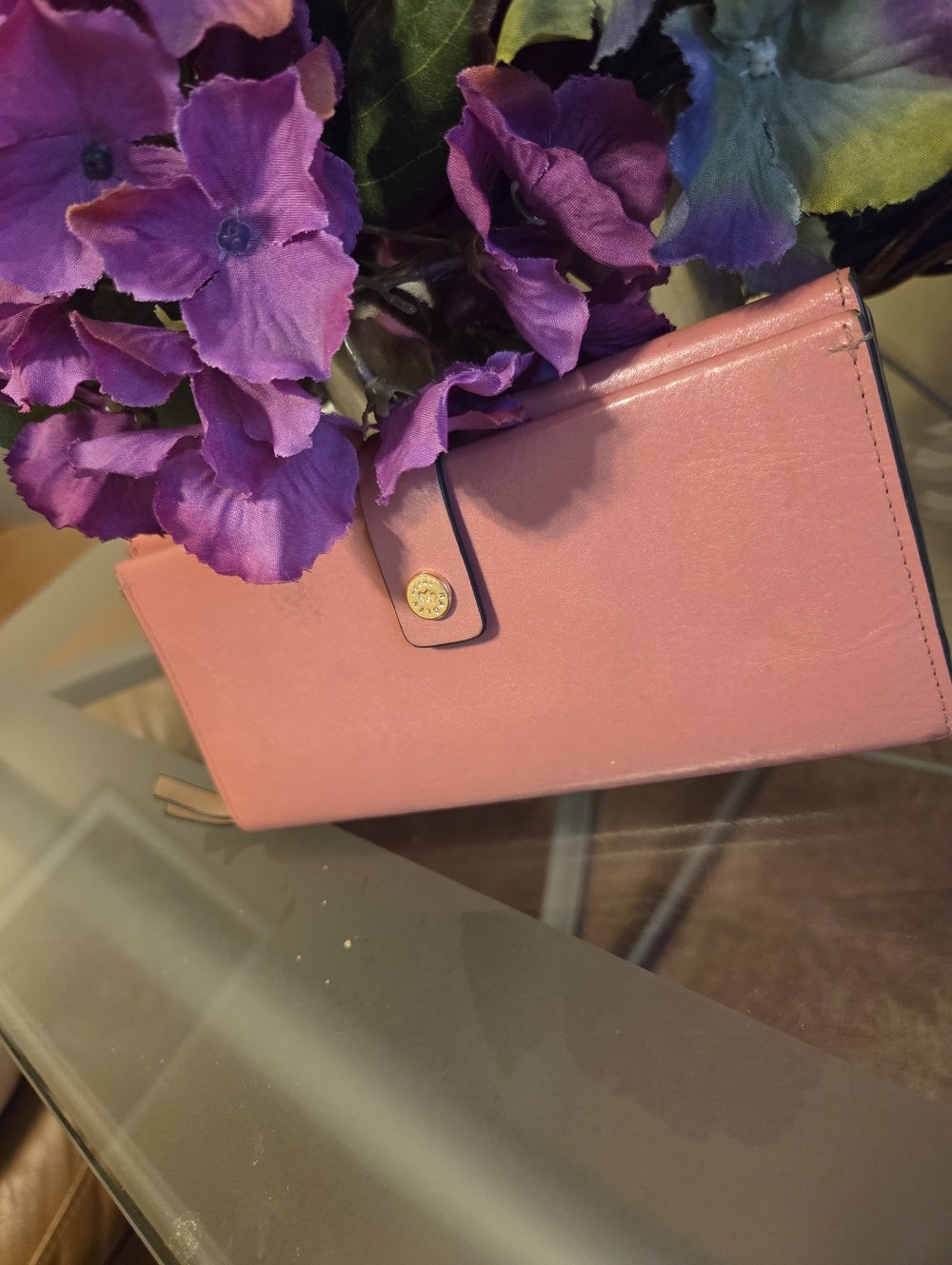 Radley London Women’s Pink Leather Wallet - Classic Snap Closure Good